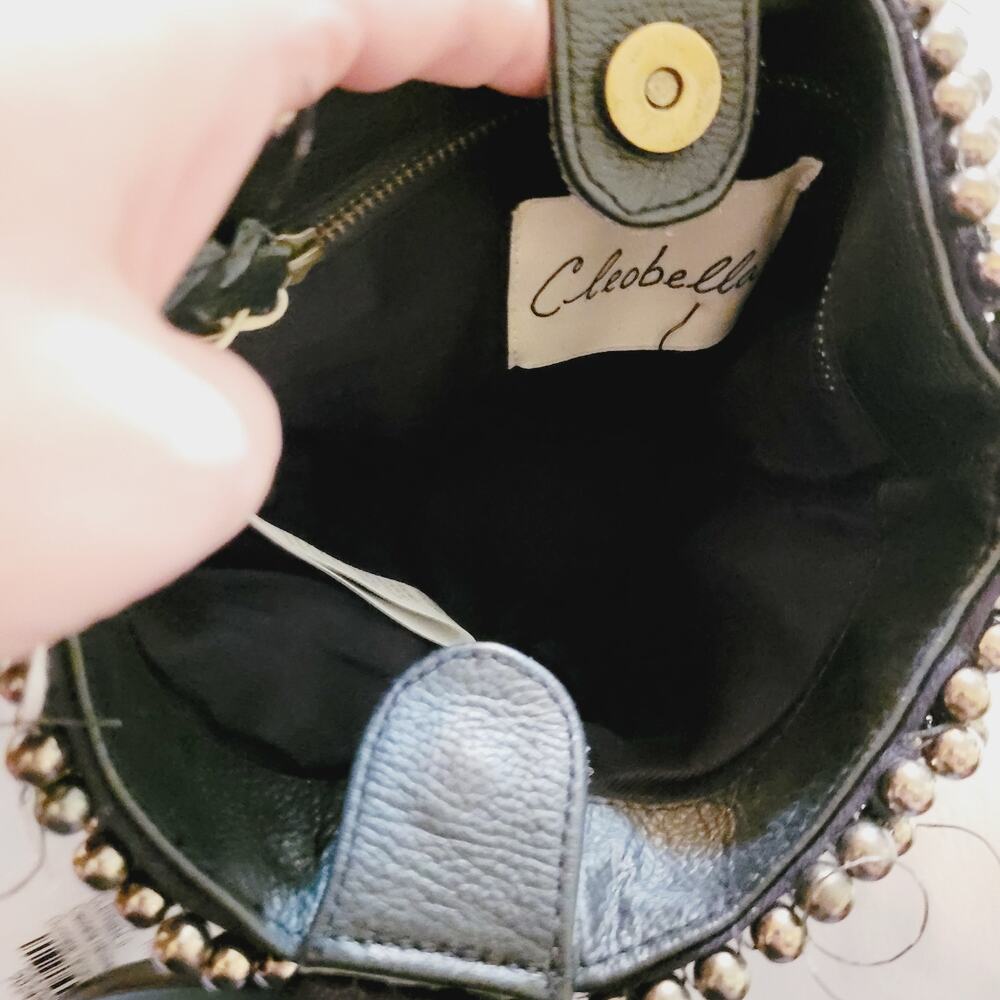 Cleobella Tanner Party black metallic beaded top handled bucket bag - Picture 6 of 7